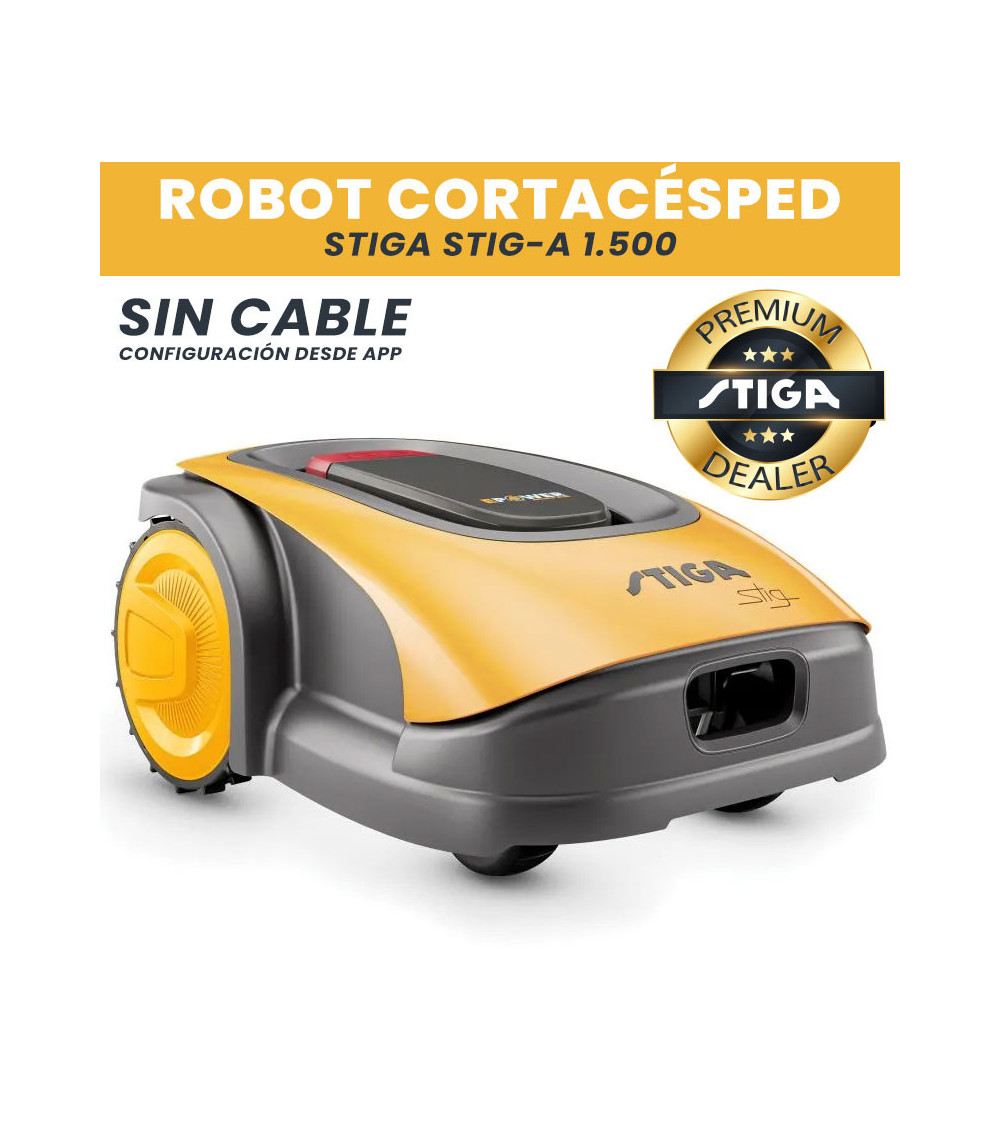 ✓ Robot Cortacésped SIN CABLE Stiga Stig-A 1.500 m2