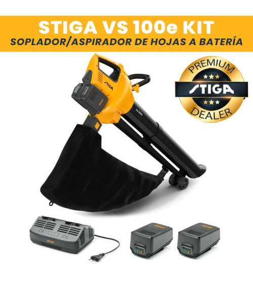 Soplador/aspirador de hojas batería Stiga VS 100e Kit (2 baterías 4.0 Ah + cargador)