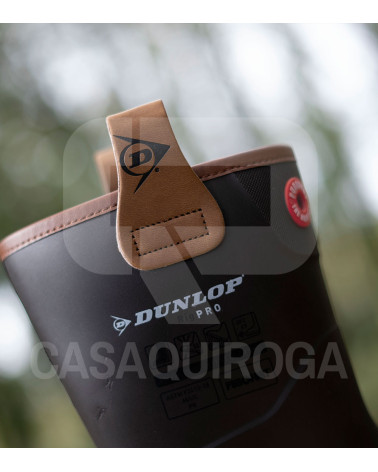 Botas de agua Dunlop RigPRO media caña marrón (37-48)